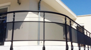 Athos toles perforees et lasers garde corps aluminium Portalier Cormontreuil